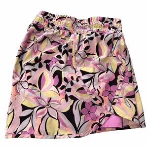 Avia Activewear Women's Running Shorts with Bike Liner - Floral -XL